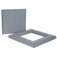 Комплект крышка и юбка из ДПК для столба Серый Комплект крышка и юбка из ДПК для столба Серый