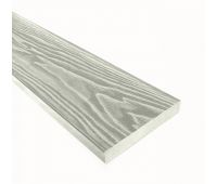 Террасная доска Смарт 3D Полнотелая без паза Дуб беленый