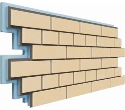 Фасадная термопанель Кирпич 40 мм -  Светло-жёлтый от производителя  Доломит по цене 1 250 р