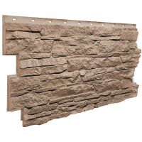 Фасадные панели (цокольный сайдинг) коллекция Скала - Песочный